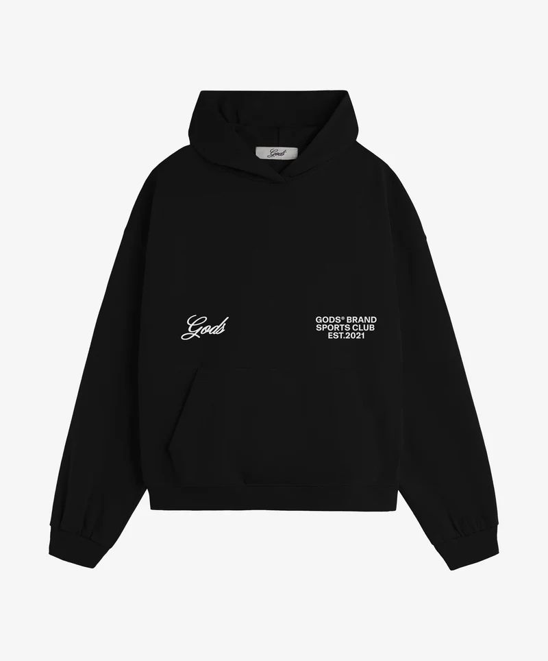 Brand Sports Club Hoodie Black